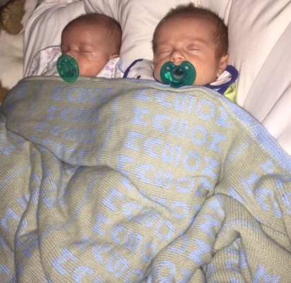 (Pictured: Our first arrival involved twins, Mason and Max)